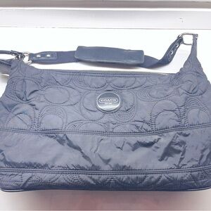 Coach Quilted Black Shoulder Bag